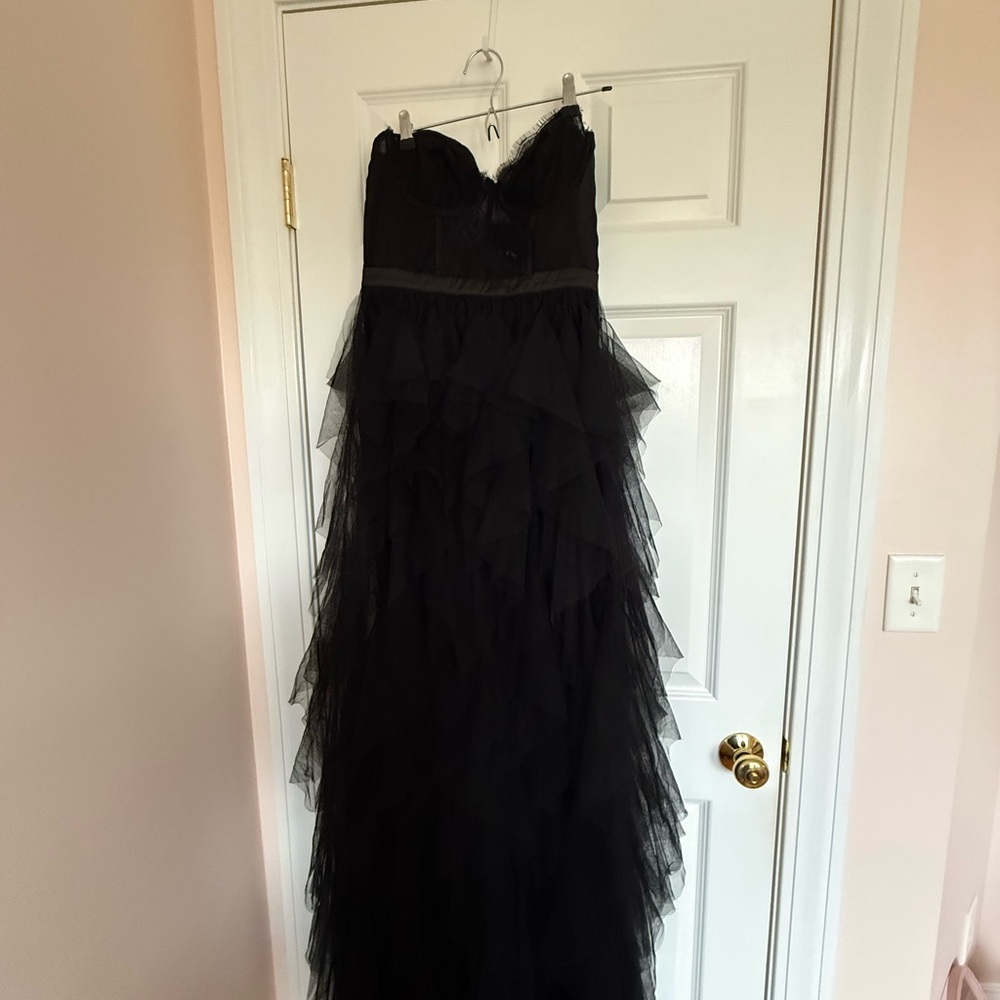 Black Strapless Gown